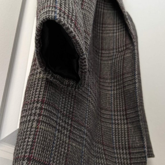 Sag Harbor Petite Wool Oversized Blazer Gray Plaid Tartan Vintage 6 Small 6P 0 - Picture 6 of 16